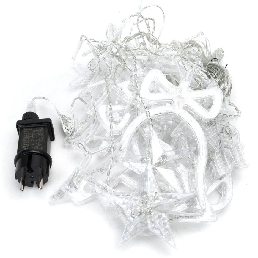 Aigostar - LED spoljašnji božićni lanac 120 LED/8 funkcija 3x0,6m IP44 hladno bela + sa daljinskim upravljačem