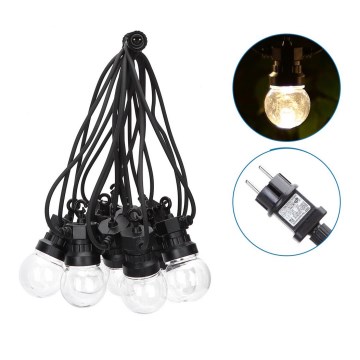 Aigostar - LED spoljni dekorativni lanac 10xLED/8m IP44 topla bela