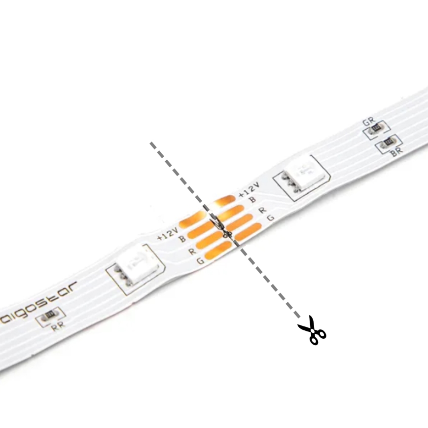 Aigostar - LED Traka 2m LED/4,9W/5V 6500K IP65 crno