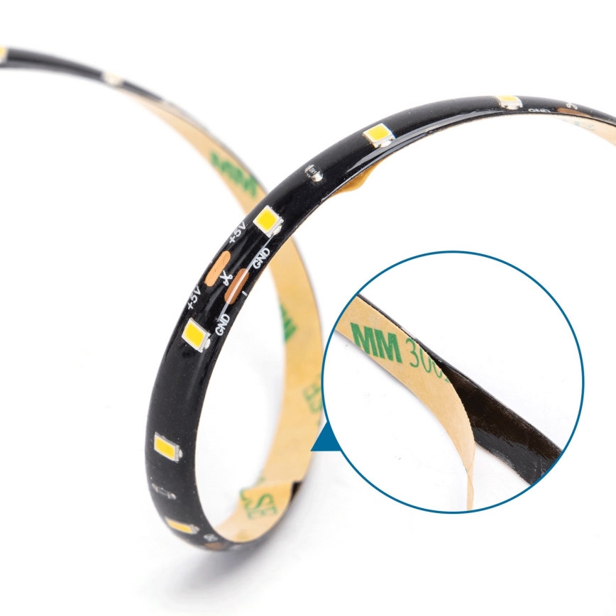 Aigostar - LED Traka 2m LED/4,9W/5V 6500K IP65 crno