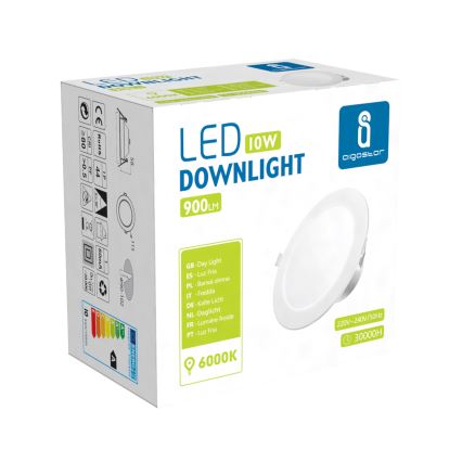 Aigostar - LED Ugradbena lampa za kupatilo LED/10W/230V 6000K IP44 pr. 11,5 cm bela