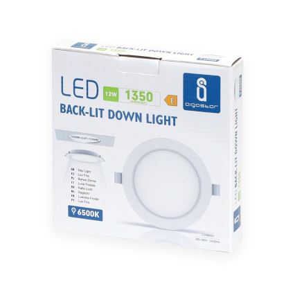 Aigostar - LED Ugradbena lampa LED/12W/230V 6500K pr. 17,5 cm bela
