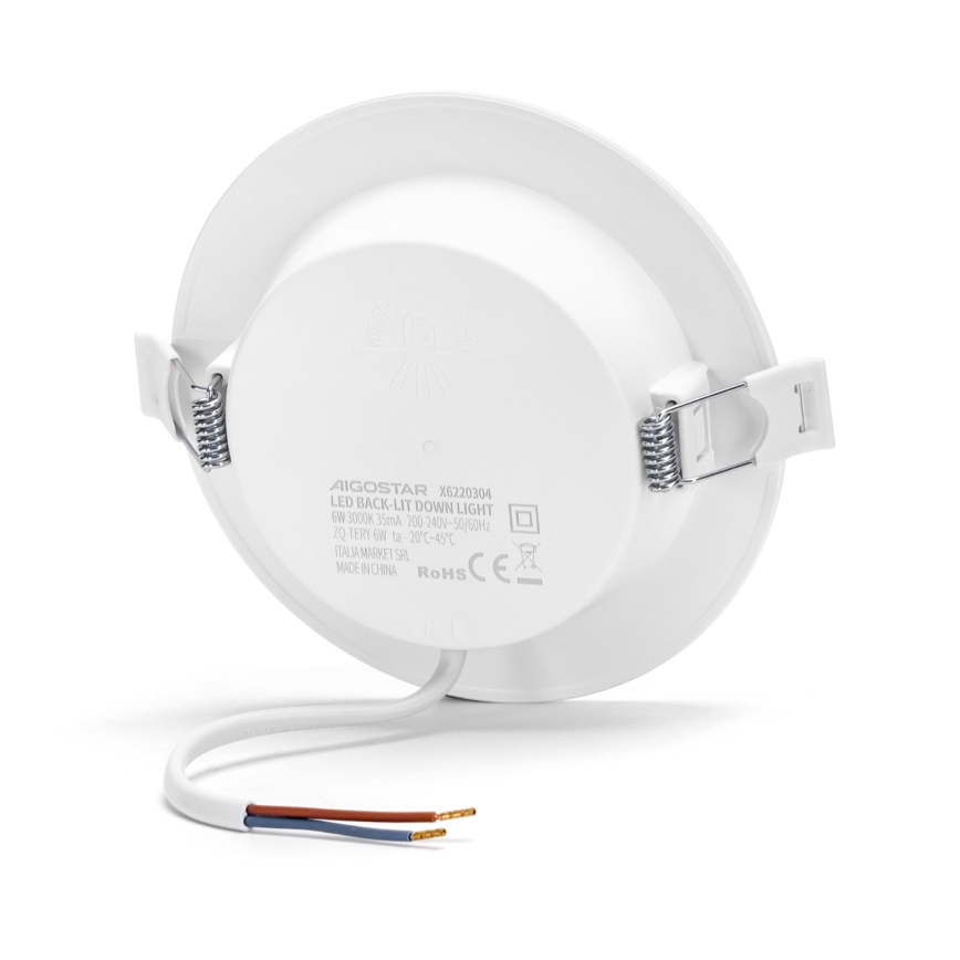 Aigostar - LED Ugradbena lampa LED/6W/230V 3000K pr. 11,8 cm bela