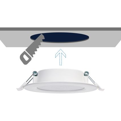 Aigostar - LED Ugradbena lampa LED/6W/230V 3000K pr. 11,8 cm bela