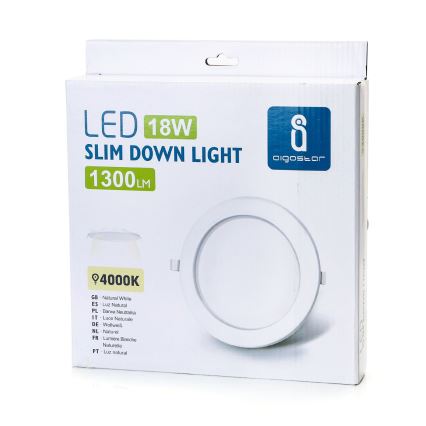 Aigostar - LED Ugradbena lampa ULTRATHIN LED/18W/230V 4000K bela