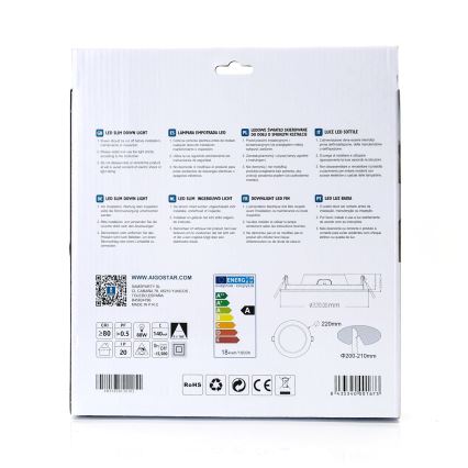 Aigostar - LED Ugradbena lampa ULTRATHIN LED/18W/230V 4000K bela
