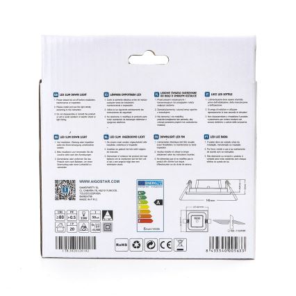 Aigostar - LED Ugradbena lampa ULTRATHIN LED/6W/230V 6000K bela