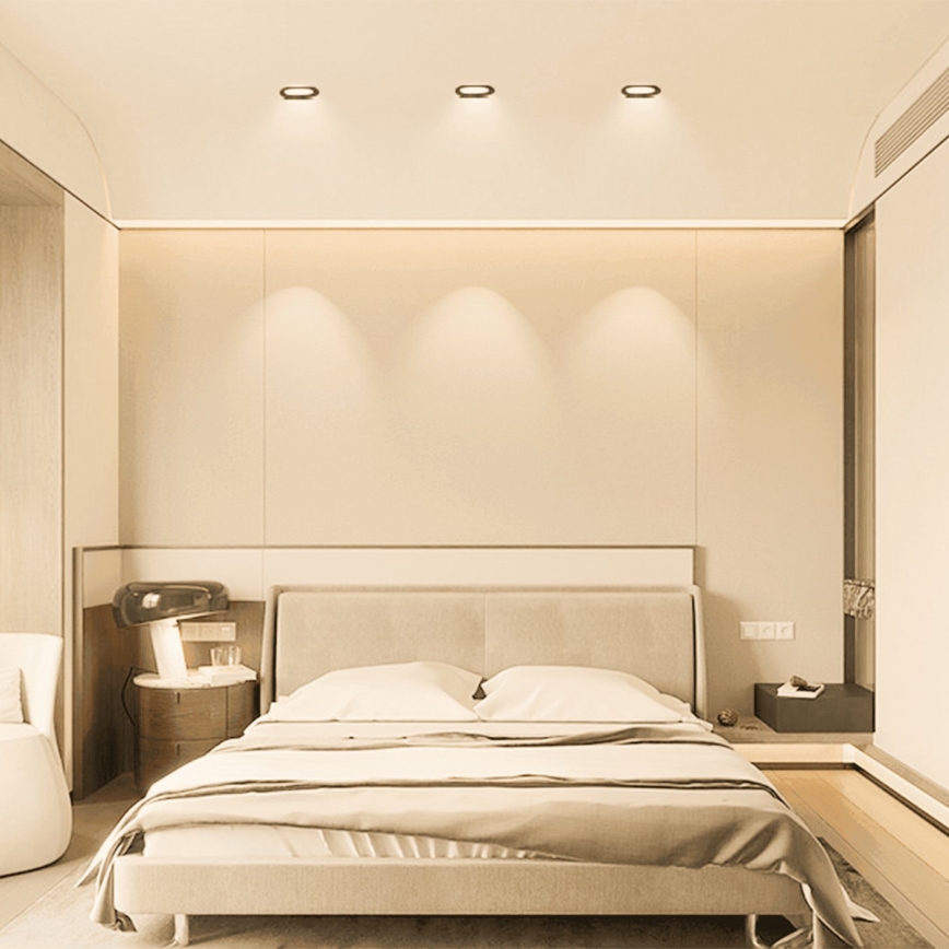 Aigostar - LED Ugradbena lampa za kupatilo LED/4,8W/230V 3000K crno IP65