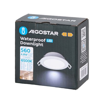 Aigostar - LED Ugradbena lampa za kupatilo LED/4,8W/230V 6500K bela IP65