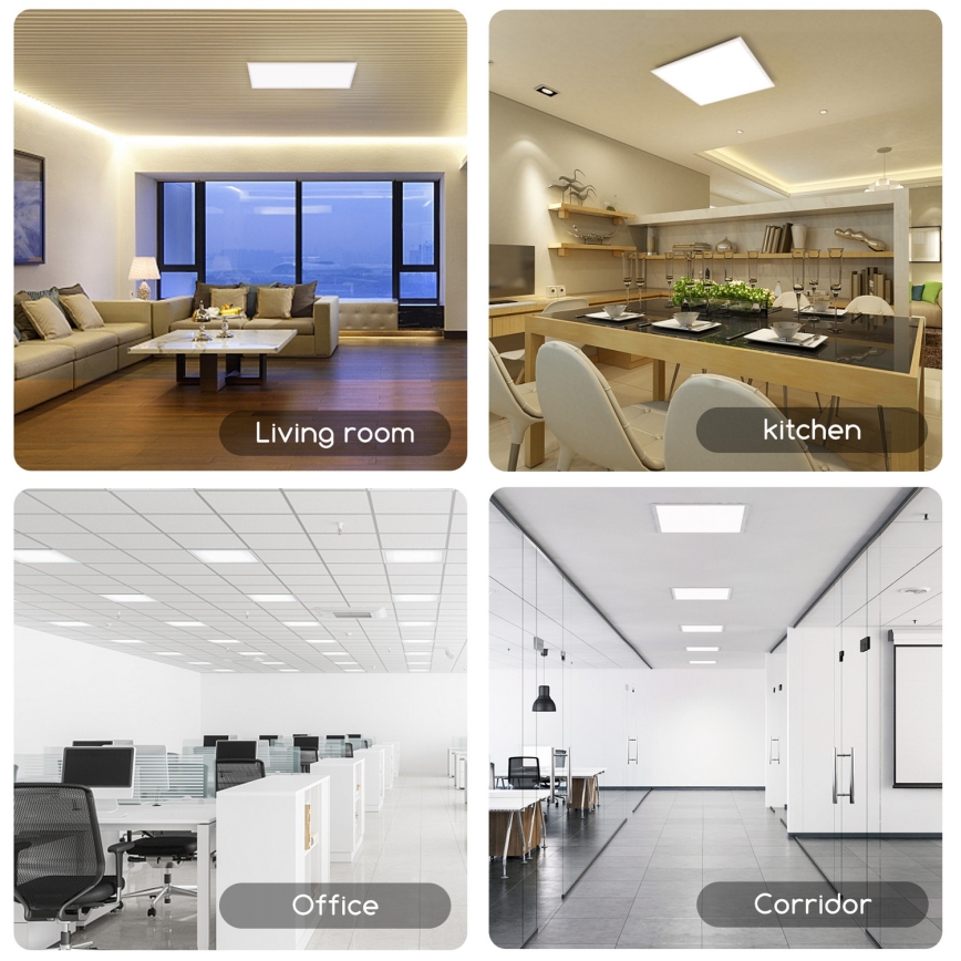 Aigostar - LED Ugradbeni panel LED/40W/230V 3000K/4000K/6500K 60x60cm bela