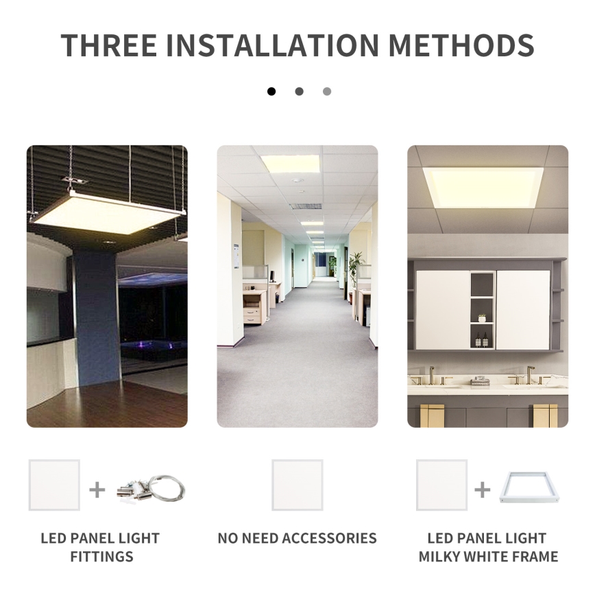 Aigostar - LED Ugradbeni panel LED/40W/230V 3000K/4000K/6500K 60x60cm bela