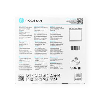 Aigostar - LED Ugradbeni panel LED/40W/230V 6500K 60x60cm bela