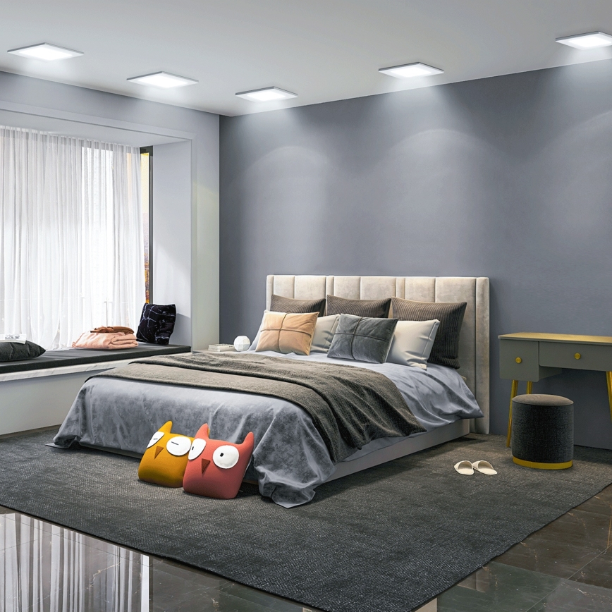Aigostar - LED ugradna plafonska svetiljka LED/12W/230V 6500K 17,5x17,5 cm bela