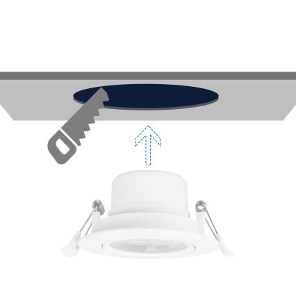 Aigostar - LED ugradna svetiljka LED/5W/230V 4000K prečnik 8,5 cm bela