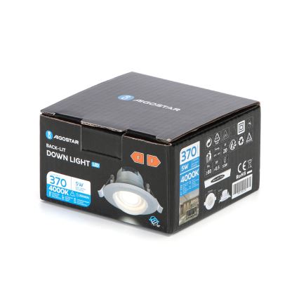 Aigostar - LED ugradna svetiljka LED/5W/230V 4000K prečnik 8,5 cm bela