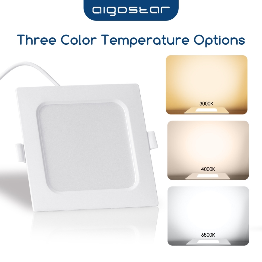 Aigostar - LED ugradna svetiljka LED/6W/230V 6500K 12x12 cm bela