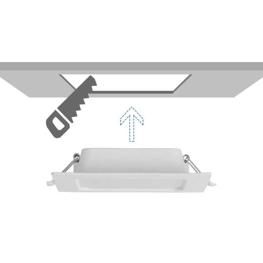 Aigostar - LED ugradna svetiljka LED/6W/230V 6500K 12x12 cm bela