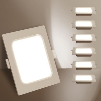 Aigostar - LED ugradno svetlo/6W/230V 3000K 12x12 cm belo