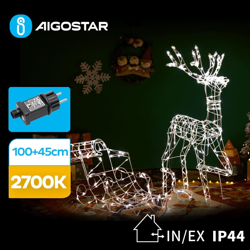 Aigostar - LED Vanjska dekoracija LED/3,6W/31/230V 2700K 90/45cm IP44 sob sa sankama