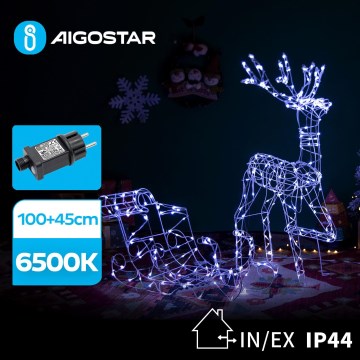 Aigostar - LED Vanjska dekoracija LED/3,6W/31/230V 6500K 90/45cm IP44 sob sa sankama