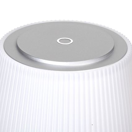 Aigostar - LED Spoljašnja prigušiva punjiva stona lampa LED/4W/5V 3600mAh bela/krom IP54