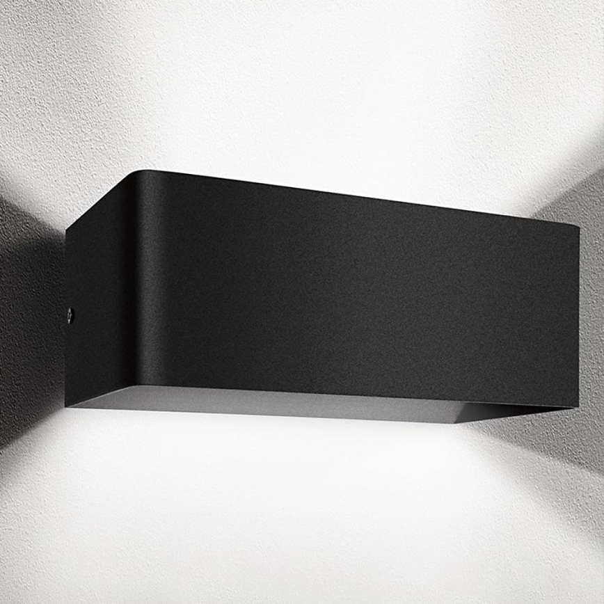 Aigostar - LED Zidna lampa LED/12,5W/230V 20x10 cm crni