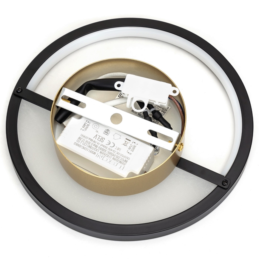 Aigostar - LED Zidna lampa LED/13,5W/230V 6500K crni/zl.