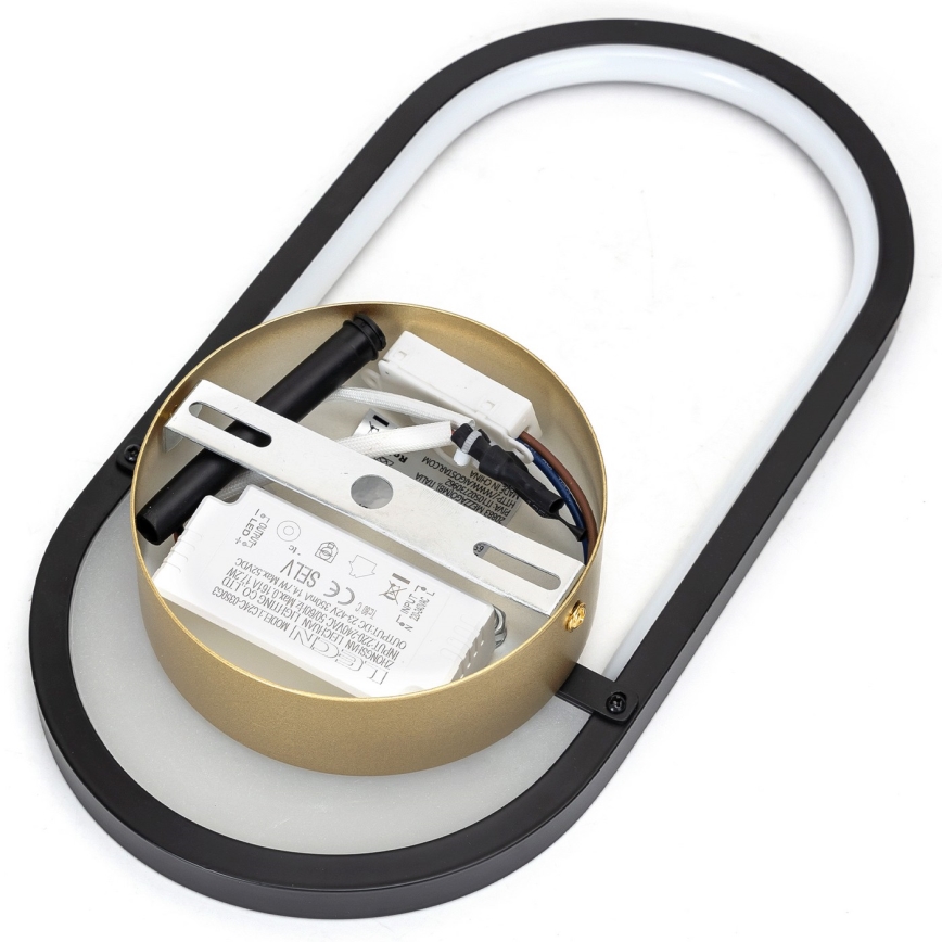 Aigostar - LED Zidna lampa LED/13,5W/230V 6500K crni/zl.