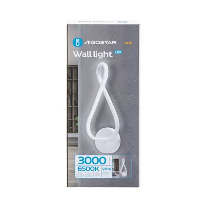 Aigostar - LED Zidna lampa LED/20W/230V 6500K bela
