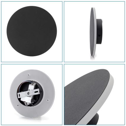 Aigostar - LED Zidna lampa LED/6,5W/230V 3000K 18 cm crni