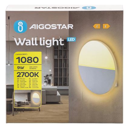 Aigostar - LED Zidna lampa LED/9W/230V 2700K bela
