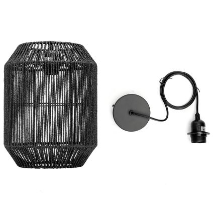Aigostar - Luster na sajli 1xE27/60W/230V crno
