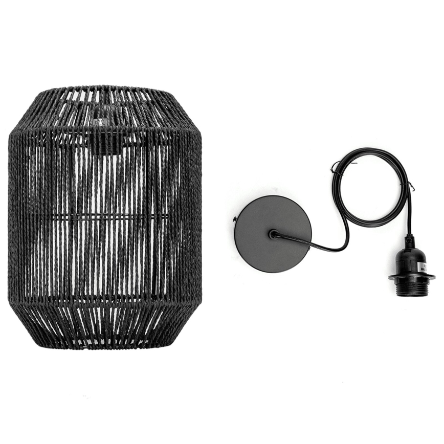 Aigostar - Luster na sajli 1xE27/60W/230V crno
