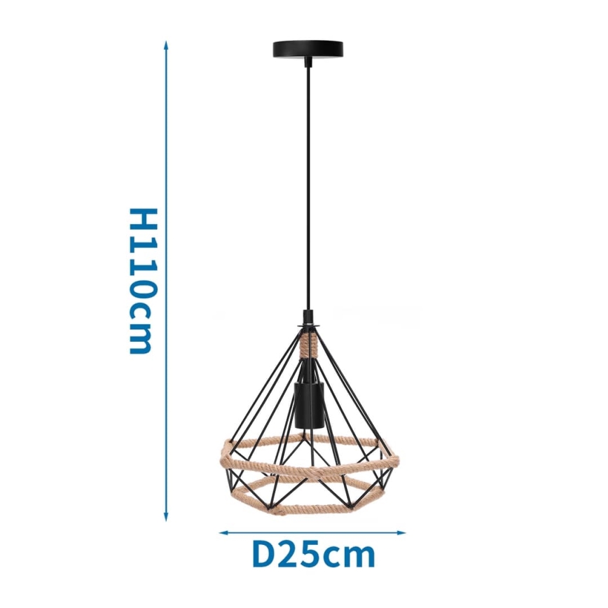 Aigostar - Luster na sajli 1xE27/60W/230V