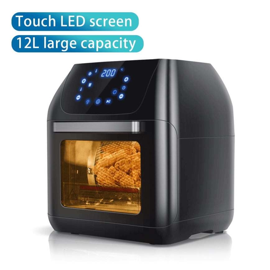 Aigostar - Pećnica na vrući vazduh 1400W/230V 12l crno