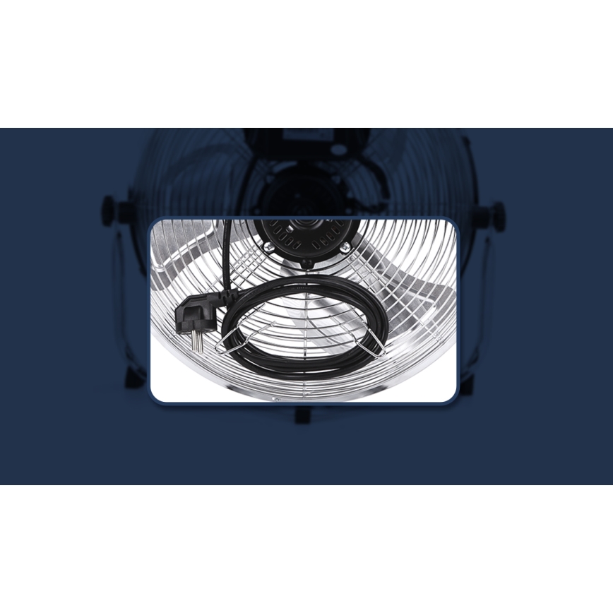 Aigostar - Podni ventilator 100W/230V krom