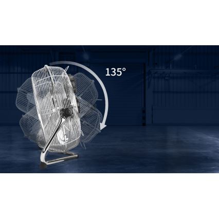 Aigostar - Podni ventilator 100W/230V krom