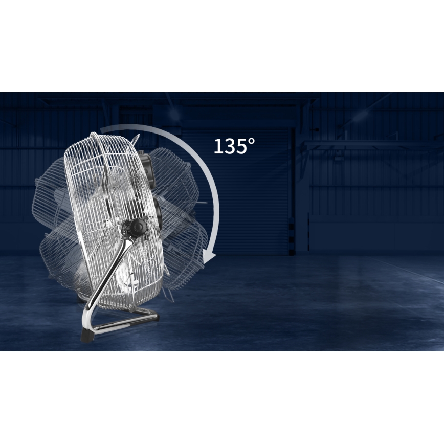 Aigostar - Podni ventilator 100W/230V krom
