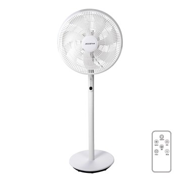 Aigostar - Podni ventilator 45W/230V bela + Daljinski upravljač