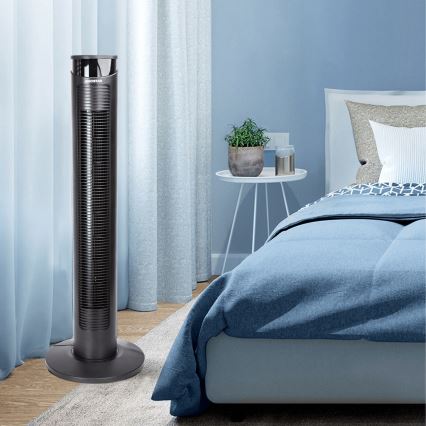 Aigostar - Podni ventilator 45W/230V crni + daljinski upravljač