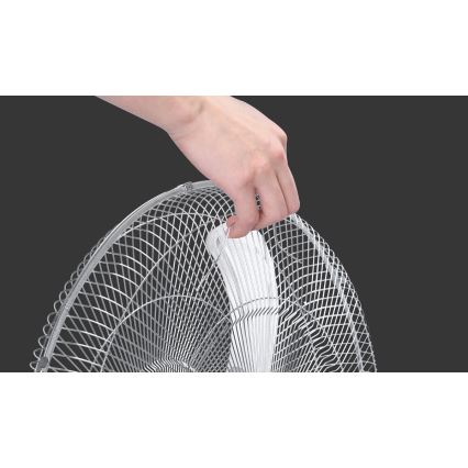 Aigostar - Podni ventilator 55W/230V krom/crno