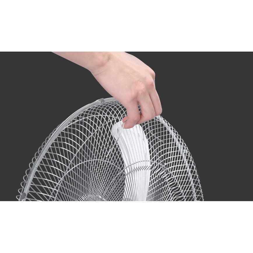 Aigostar - Podni ventilator 55W/230V krom/crno