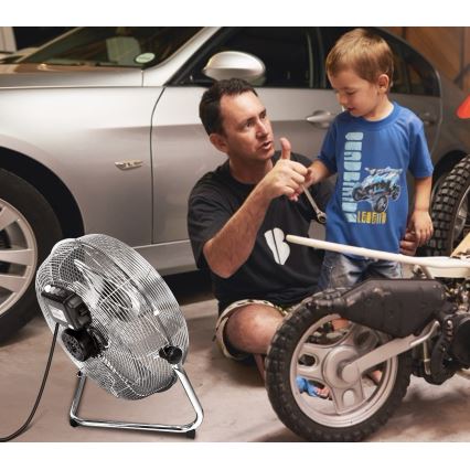 Aigostar - Podni ventilator 60W/230V 44,5 cm krom
