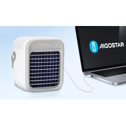 Aigostar - Prenosni rashlađivač zraka 8W/5V bela