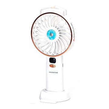 Aigostar - Punjivi džepni ventilator 5W/5V 2400mAh USB bela