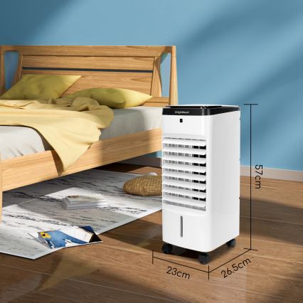 Aigostar - Rashlađivač vazduha 60W/230V bela/crno + Daljinski upravljač