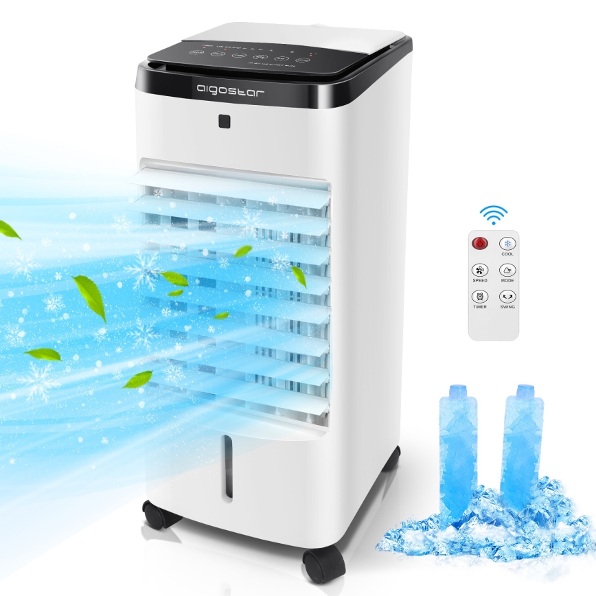 Aigostar - Rashlađivač vazduha 60W/230V bela/crno + Daljinski upravljač