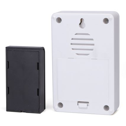 Aigostar - SET 2x bežični zvon 3xAA/12V IP44 bela/crna