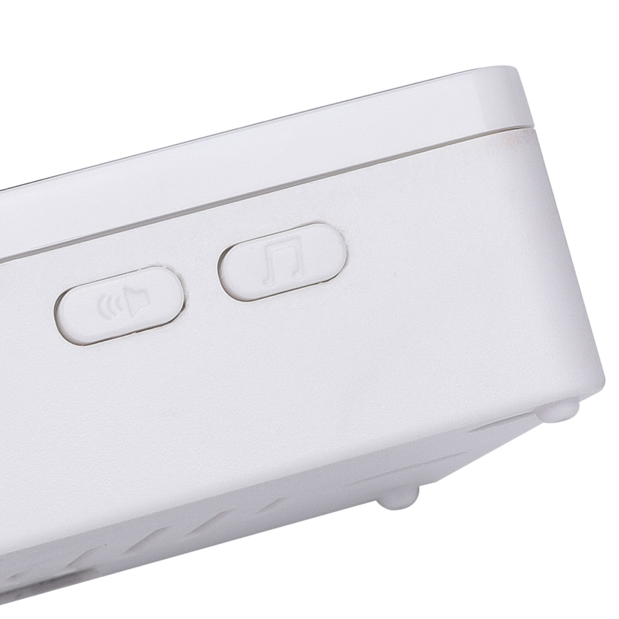 Aigostar - SET 2x bežični zvon 3xAA/12V IP44 bela/crna