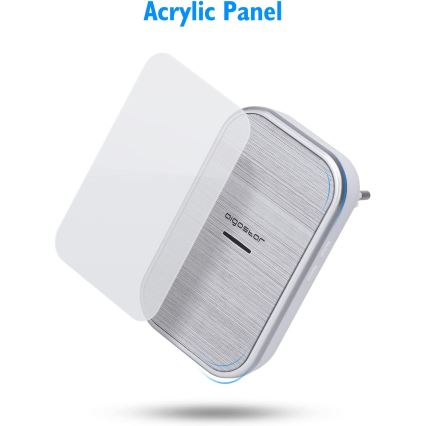 Aigostar - Set 2x Utično bežično zvono 230V/12V IP44 srebrni